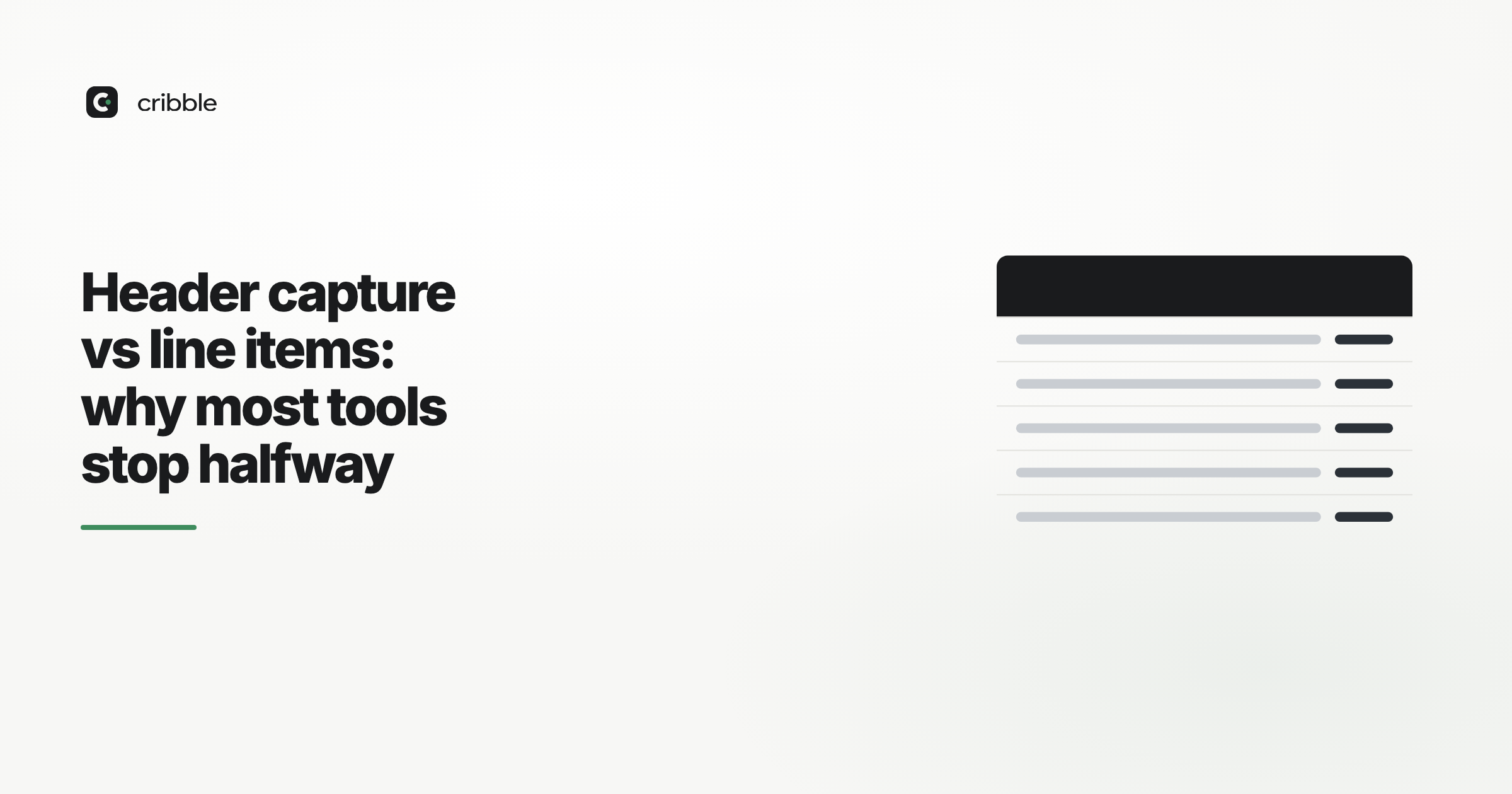 Header capture vs line items: why most tools stop halfway