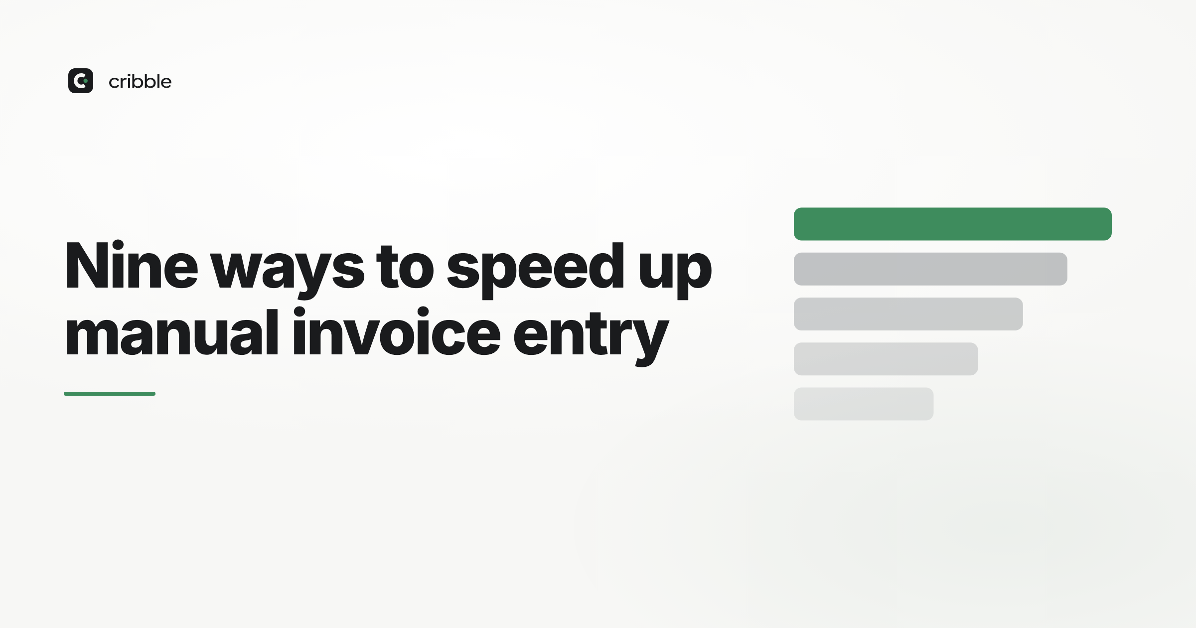 Nine ways to speed up manual invoice entry