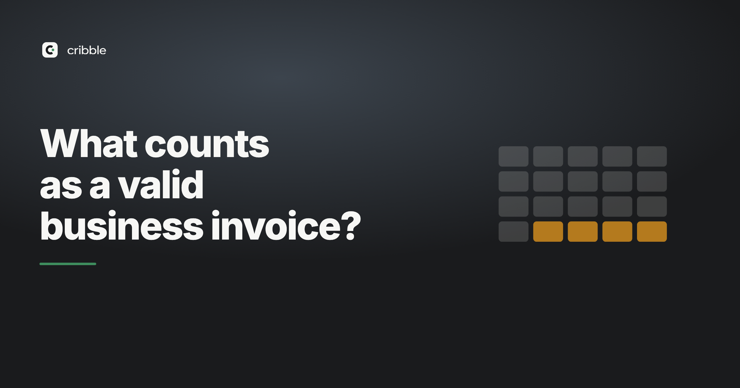 What counts as a valid business invoice?