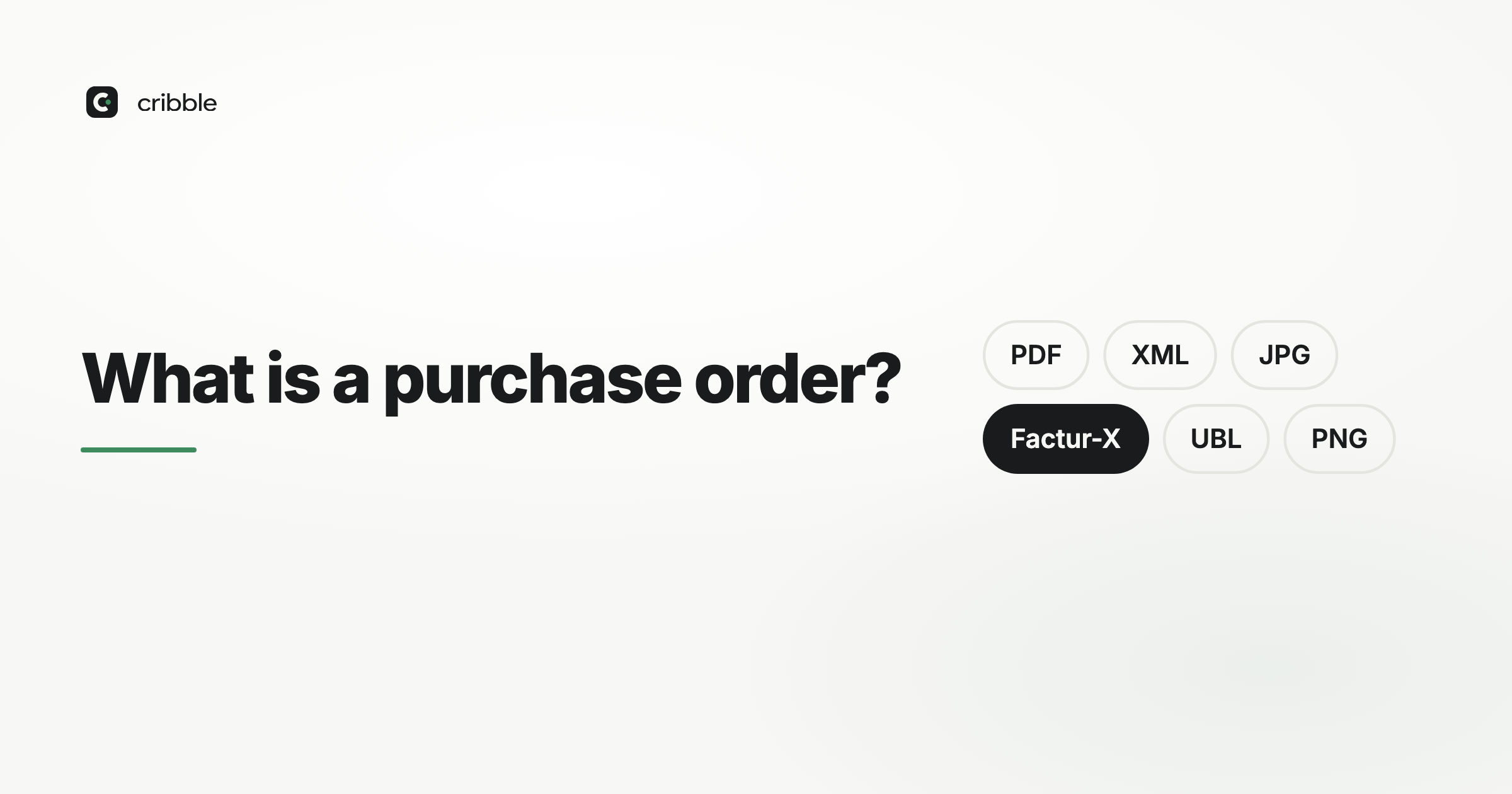 What is a purchase order?