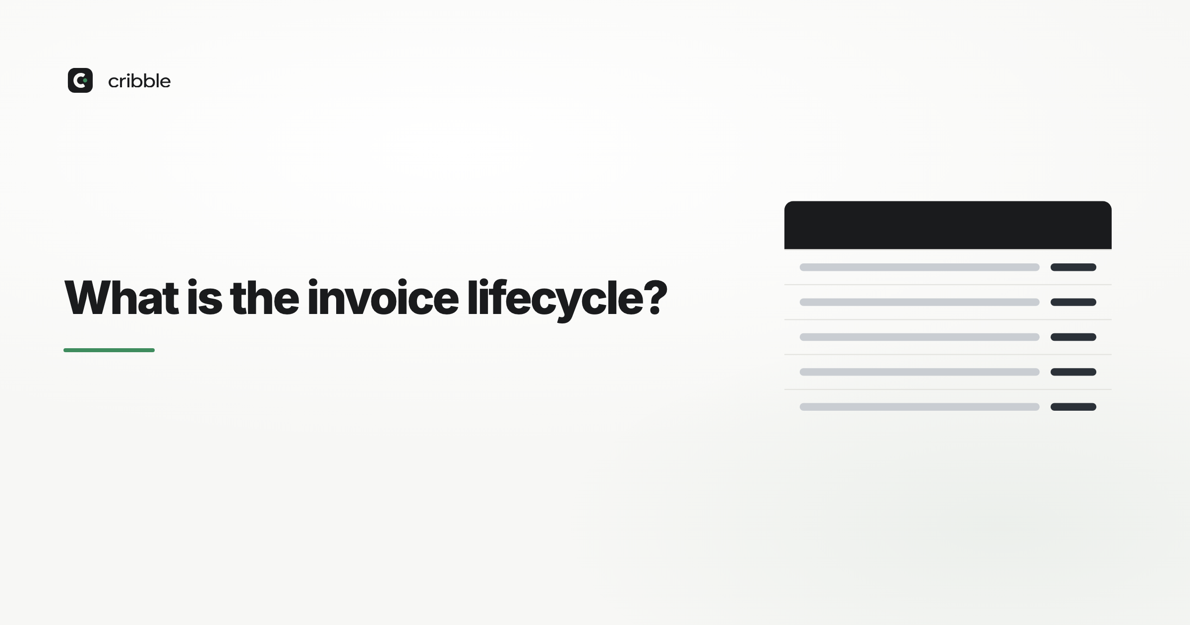 What is the invoice lifecycle?